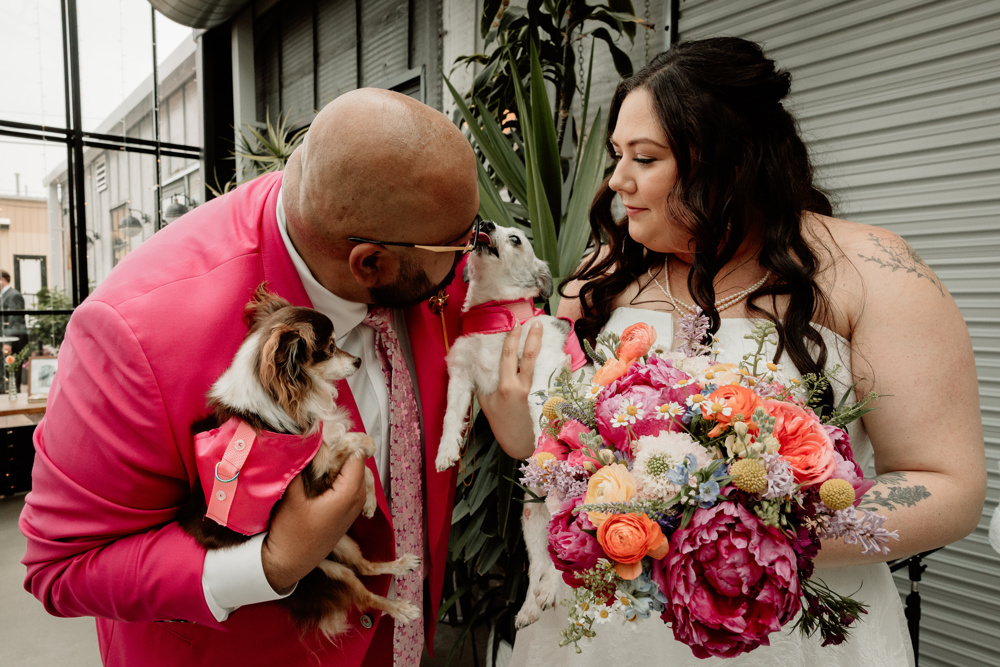 Bride and Groom celebrating their wedding at The Tinsmith in Madison, Wisconsin